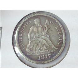 1877 Seated Liberty Dime (Fine)