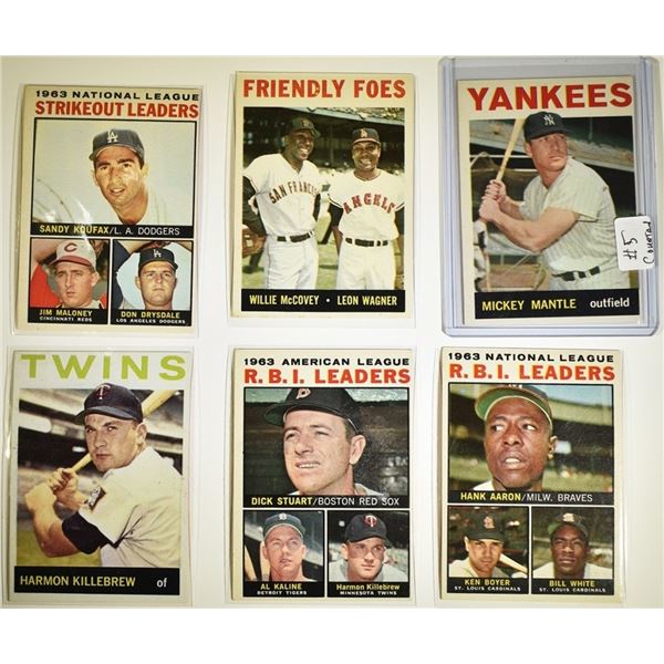 (58) 1964 TOPPS BASEBALL CARDS