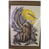 Image 2 : *Framed Aboriginal Art (Yellow Moon) by Kurt Takakenew 1992 (19x25)