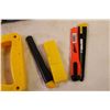 Image 6 : 165 ft Tape Measure, Knee Pads + (3) Exacto-Knives w/ Extra Blades