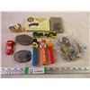 Image 1 : Lot of marbles, Pez, toys, cards, clock as pictured