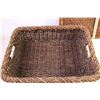 Image 3 : Basket and (8) Woven Wood Placemats