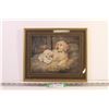 Image 1 : Framed Golden Retriever and a Pup - Dick Twinney 1984