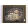 Image 2 : Framed Golden Retriever and a Pup - Dick Twinney 1984