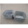 Image 1 : **(2) Galvanized tubs