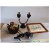 Image 4 : *Picture, lamp, candle holder, misc