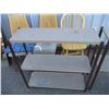 Image 2 : **(2) metal shelves - 3ft tall