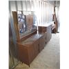 Image 1 : **3-piece bedroom set - Dresser with mirror, headboard 48x16, side dresser