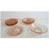 Image 2 : (4) Bowls + (6) Small Plates - Vintage Pink Depression Glass