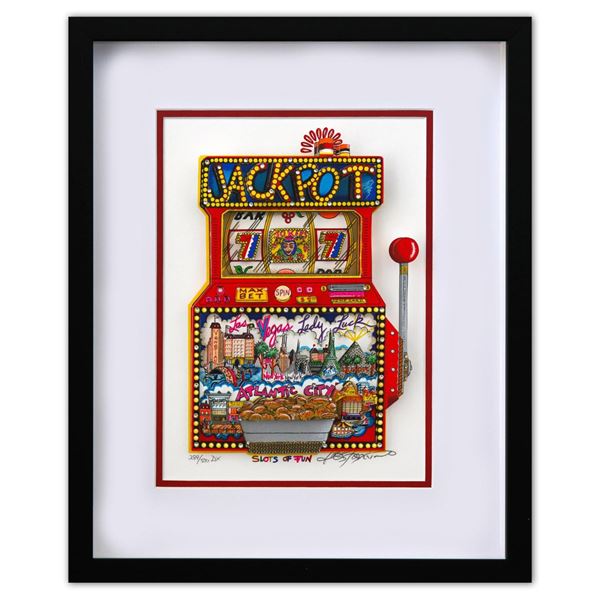 Charles Fazzino- 3D Construction Silkscreen Serigraph "Slots of Fun"