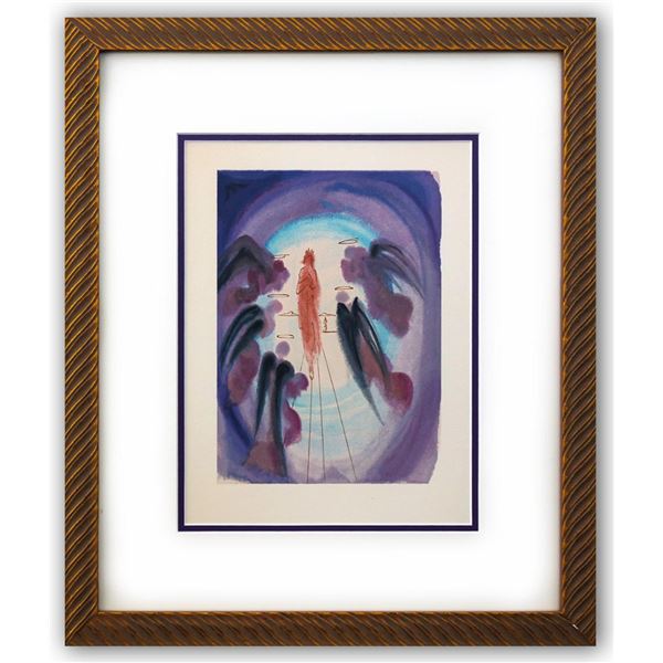 Salvador Dali- Original Color Woodcut on B.F.K. Rives Paper "Paradise 24"