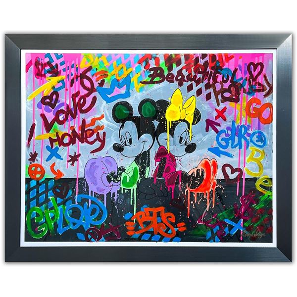 Nastya Rovenskaya- Original Mixed Media on Paper "Play Zone"