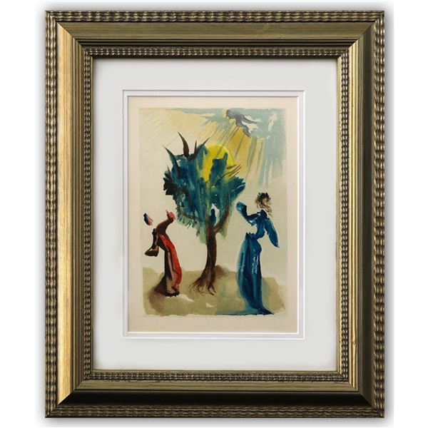 Salvador Dali- Original Color Woodcut on B.F.K. Rives Paper "Purgatory 24"