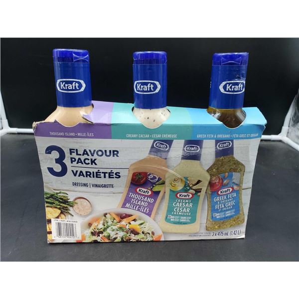 Kraft 3 Flavour Pack Salad Dressings (3 x 475ml)