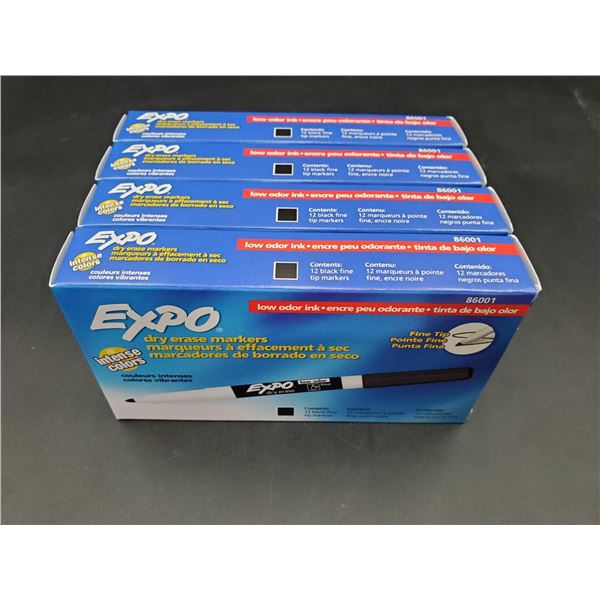 Expo Dry Erase Markers (4 x 12) Black