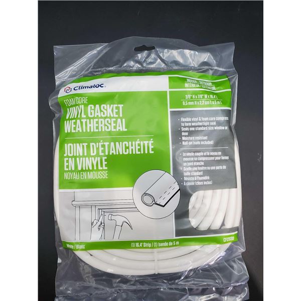 Climaloc Foamcore Vinyl Gasket Weatherseal (16.4ft Strip)