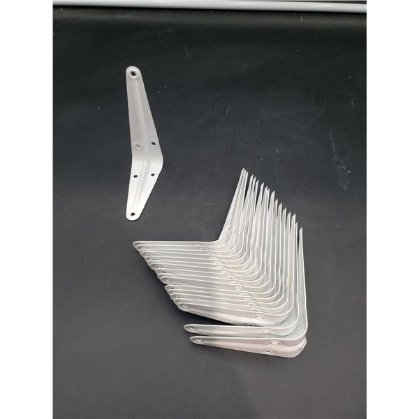 Lot of White Shelf Brackets (3in x 4in)