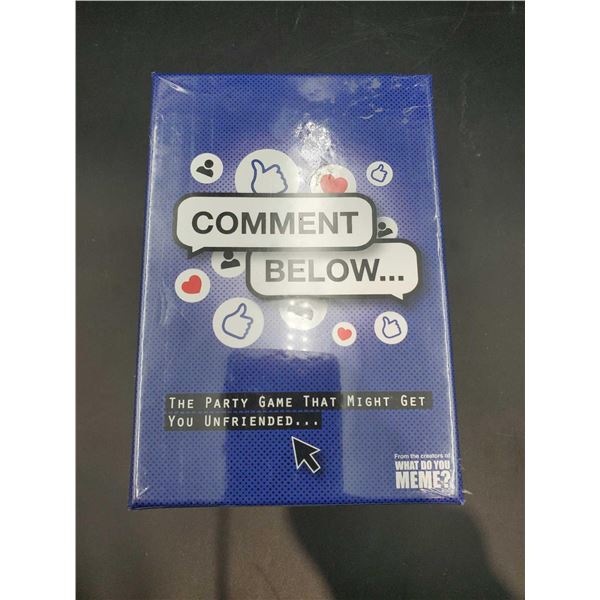 Comment Below Party Game