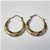 Image 3 : 10K Yellow Gold Crystal Hoop Earrings (~Size )(Ring is resizable for $40) (~length inches), Suggeste