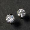 Image 2 : 14K Yellow Gold Cubic Zirconia Earrings (~Size )(Ring is resizable for $40) (~length inches), Made i