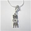 Image 1 : Silver Cz "Mom" 16" Necklace (~Size )(Ring is resizable for $40) (~length inches), Suggested Retail 