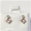 Image 1 : 10K Yellow Gold Tourmaline(0.44ct) Diamond(0.06ct) Earrings (~Size )(Ring is resizable for $40) (~le