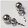 Image 2 : Silver Ball Earrings (~Size )(Ring is resizable for $40) (~length inches), Suggested Retail Value $4