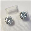 Image 2 : 10K White Gold Moissanite(1.5ct) Earrings (~Size )(Ring is resizable for $40) (~length inches) (~wei