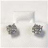 Image 1 : 14K White Gold Diamond (0.75Ct,I2-3,F-G) Earrings (~Size )(Ring is resizable for $40) (~length inche