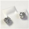 Image 2 : 14K White Gold Diamond (0.75Ct,I2-3,F-G) Earrings (~Size )(Ring is resizable for $40) (~length inche