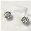 Image 3 : 14K White Gold Diamond (0.75Ct,I2-3,F-G) Earrings (~Size )(Ring is resizable for $40) (~length inche