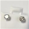Image 3 : 14K White Gold Diamond (0.52Ct,I1-3,F-H) Earrings (~Size )(Ring is resizable for $40) (~length inche