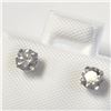 Image 3 : 14K White Gold Diamond (0.46Ct,I1-3,G-H) Earrings (~Size )(Ring is resizable for $40) (~length inche