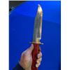 Image 2 : Wood Handle Bowie Knife with sheath 10 inch blade