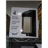 Image 1 : 4 Pack Solar Post Accent Lights - Black Finish