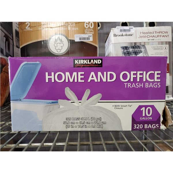 Kirkland Signature Home and Office 10 Gal Trash Bags  320 Count