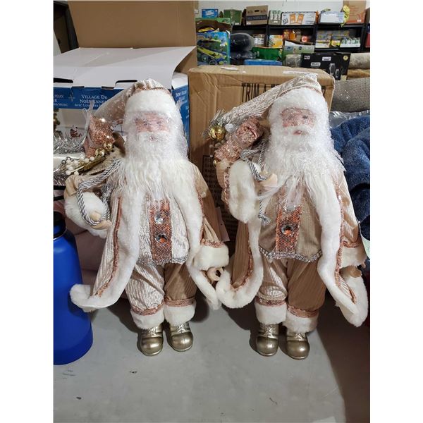 NEW Holiday Living 18" Santa Decorations - Lot of 2