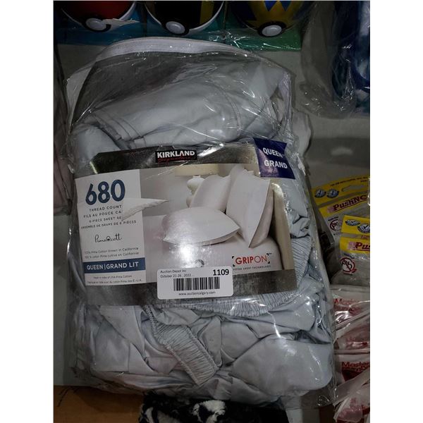 Queen Size - Kirkland Signature Pima Cotton 680 Thread Count 6 Pc Bedsheet Set