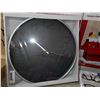 Image 1 : Large Analog Wall Clock - Black with Chrome Frame