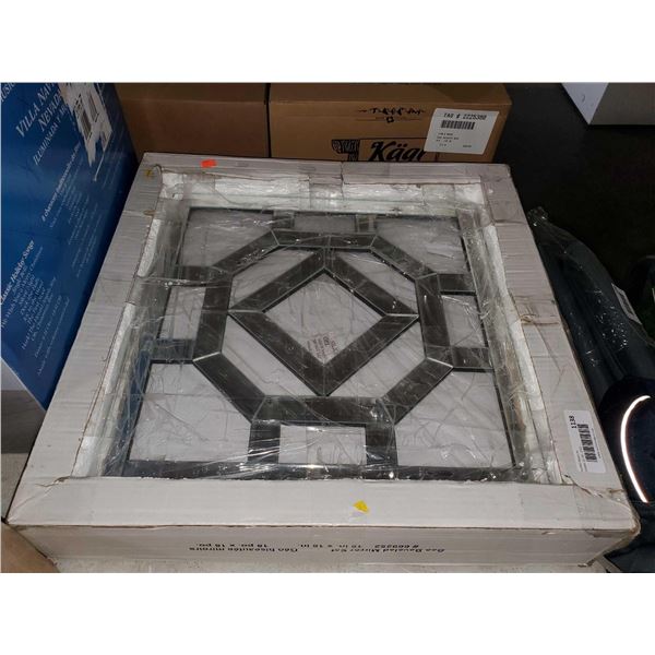 Geo Beveled Mirror Set 18X18