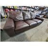 Image 5 : 3 Seater Leather Sofa with Wooden Feet