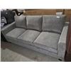 Image 1 : 3 Seater Gray Microfiber Sofa with wooden feet
