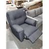 Image 2 : Gray Upholstered Manual Recliner Chair