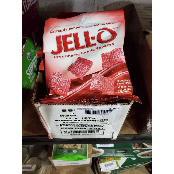 Jello Sour Cherry Candy Squares (12 x 127g)