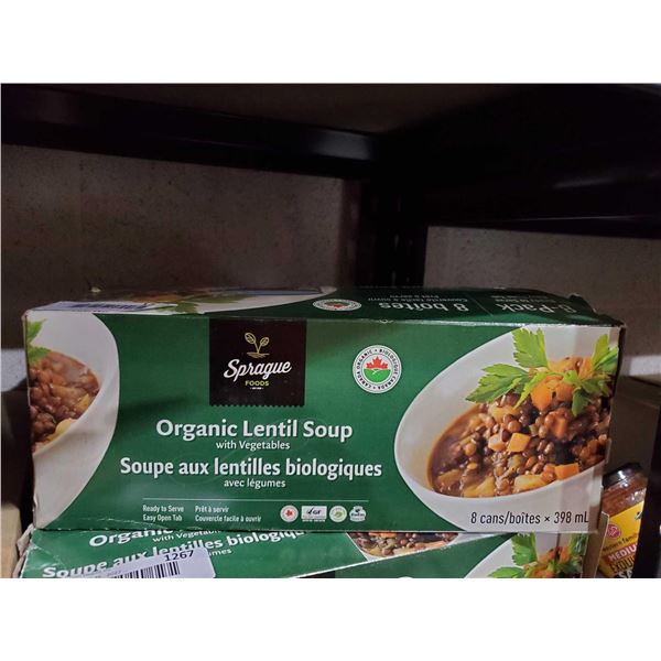 Sprague Organic Lentil Soup with Vegetables - 8x398ml
