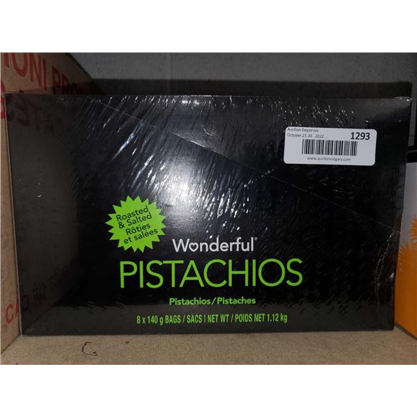 Wonderful Pistachios-Roasted & Salted (8 x 140g)
