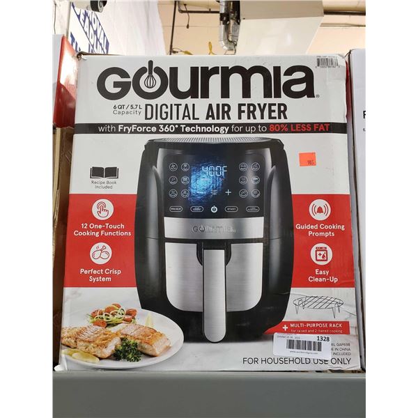 Gourmia Digital 6Qt Air Fryer- OPEN BOX - SOLD AS IS