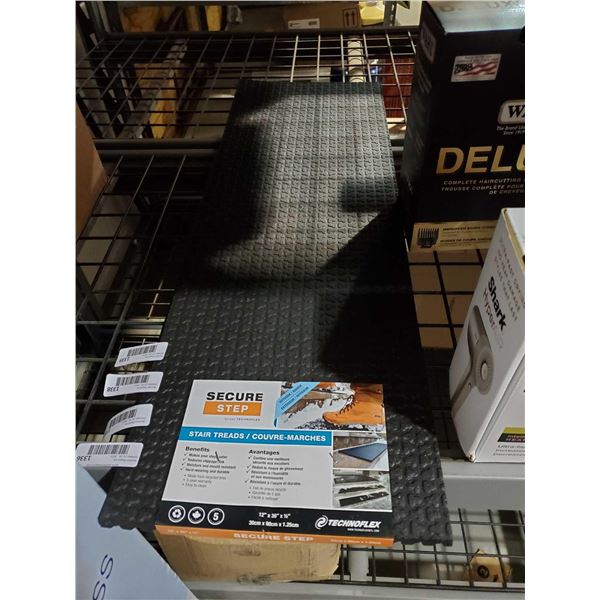 Lot of 3 Secure Step Stair Rubber Treads 12x36x1/2"