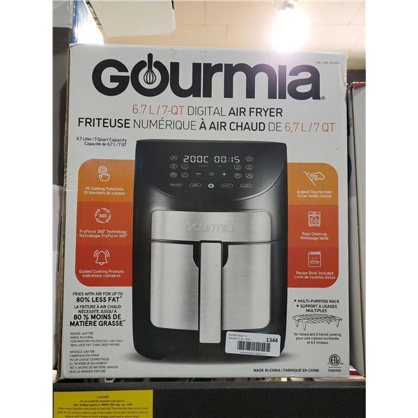 Gourmia Digital 6.7 Qt Air Fryer- OPEN BOX - SOLD AS IS