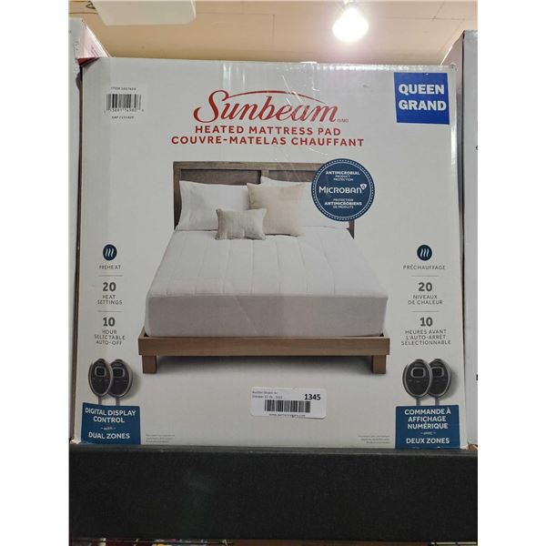 Sunbeam Heated Mattress Pad - Queen Size - OPEN BOX - SOLD AS IS